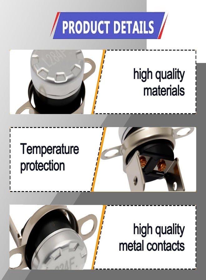 wfsulee KSD-140LC Thermal Fuse Thermostat fits for Samsung Microwave Ovens (MG11H2020CT) - 140℃ High-Temp Protection Switch, Normally Closed, Direct Replacement - Image 5
